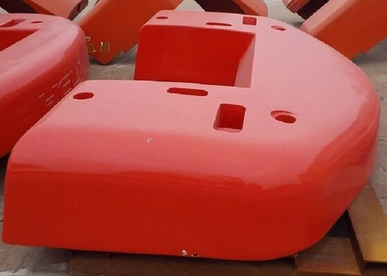 OEM un contrappeso da 34 tonnellate con la pittura di rivestimento per la capacità adeguata della gru anteriore