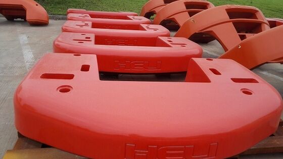 OEM un contrappeso da 34 tonnellate con la pittura di rivestimento per la capacità adeguata della gru anteriore