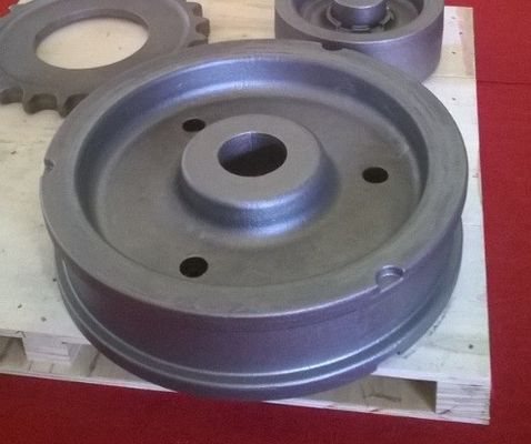 Parti in ghisa per macchine agricole OEM, ruota di sterzo con finitura sabbiata