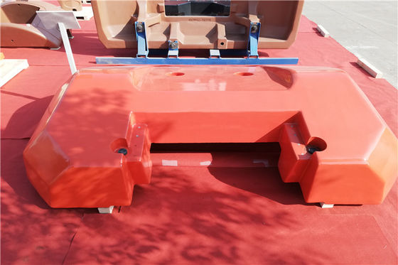 OEM un contrappeso da 34 tonnellate con la pittura di rivestimento per la capacità adeguata della gru anteriore