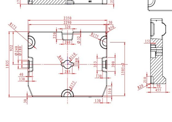 Colata sotto vuoto GG150 10000kg Crane Counter Weight dell'OEM