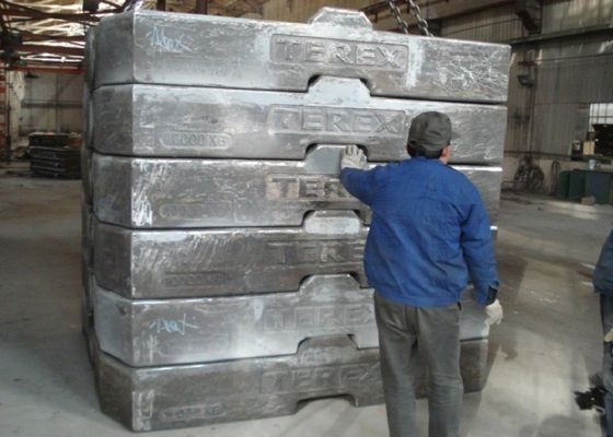 OEM Grana per rivestimento di prima 10 tonnellate V-Process Sand Casting Iron Counterweight per macchine industriali