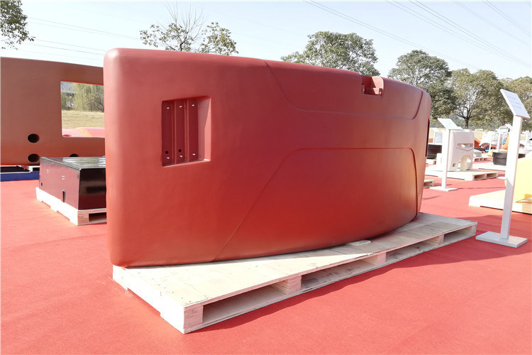 OEM Primer Painting 16 Tonnes Sand Cast Iron Counterweight Shot Blasting And Grinding Surface